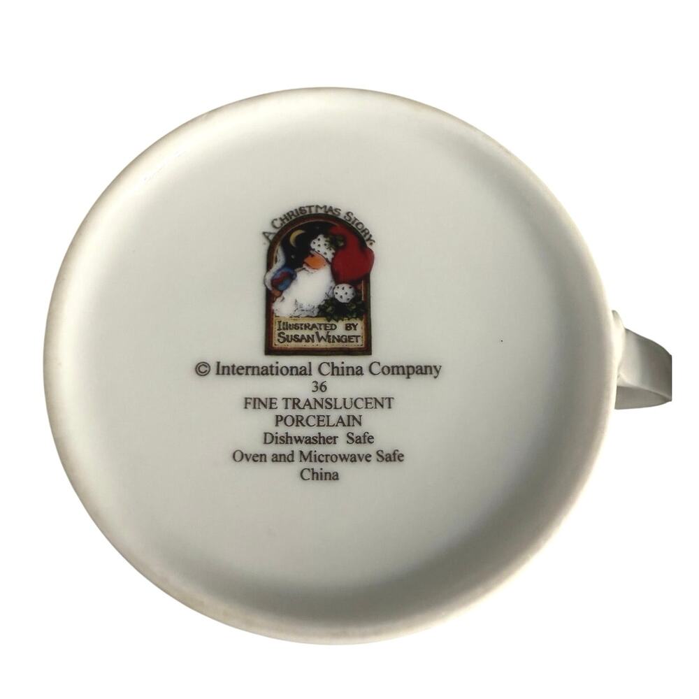 International China Company Christmas story SUSAN WINGET 2 China cups - Picture 5 of 10